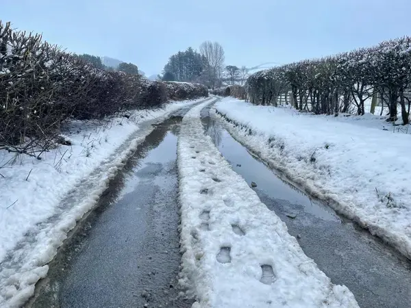 Snow in Llangunllo 2023