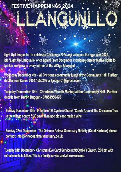 Christmas Events Llangunllo 2024