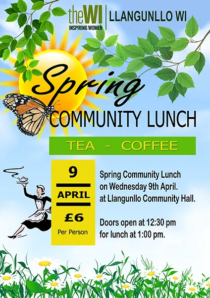 Spring Community Lunch Llangunllo April 2025